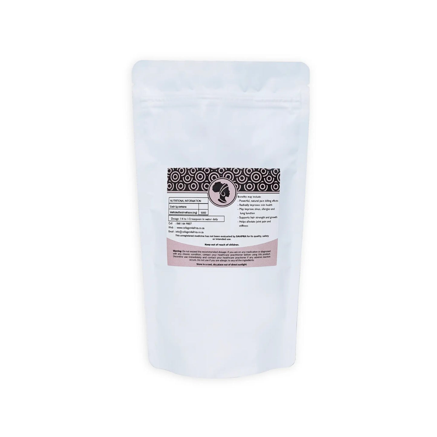 100% Pure MSM Powder 1kg Collagen4Africa