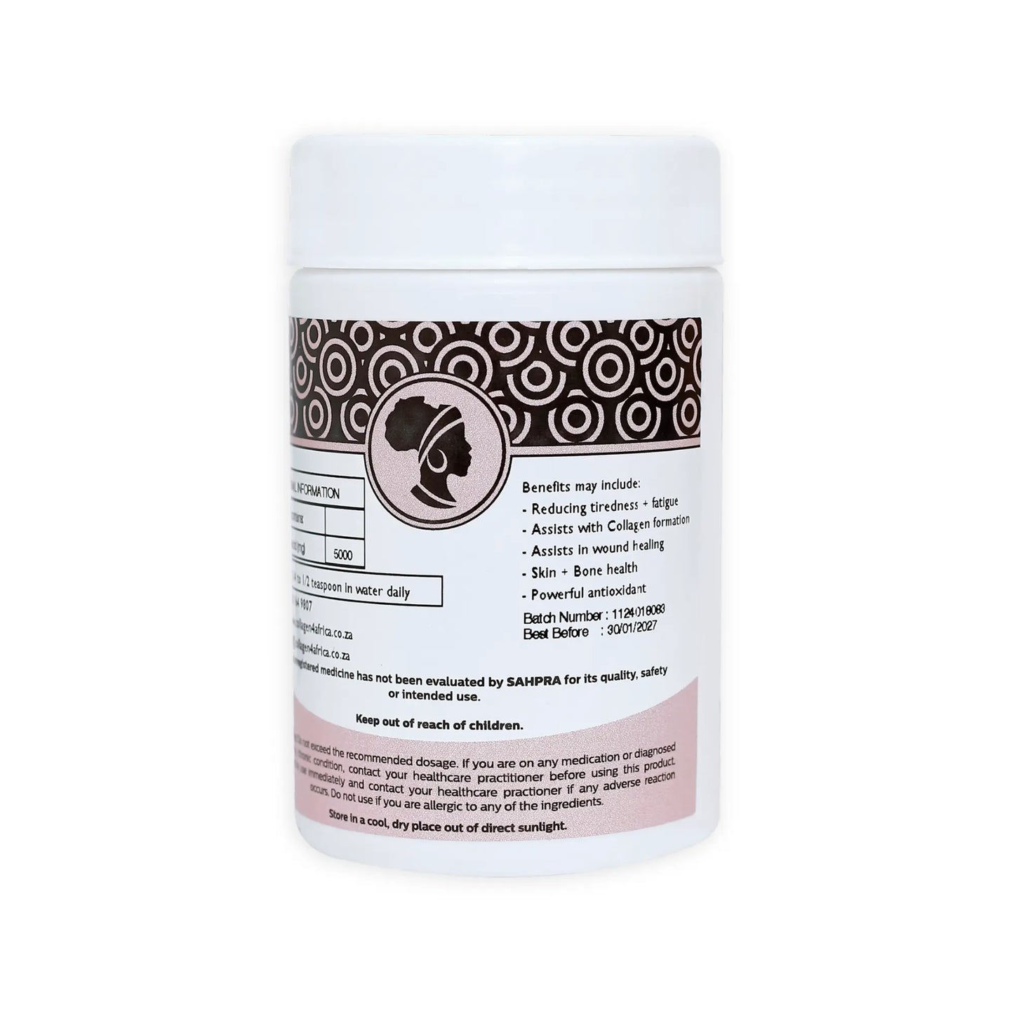 Vitamin C Powder 100g Starter Tub Collagen4Africa