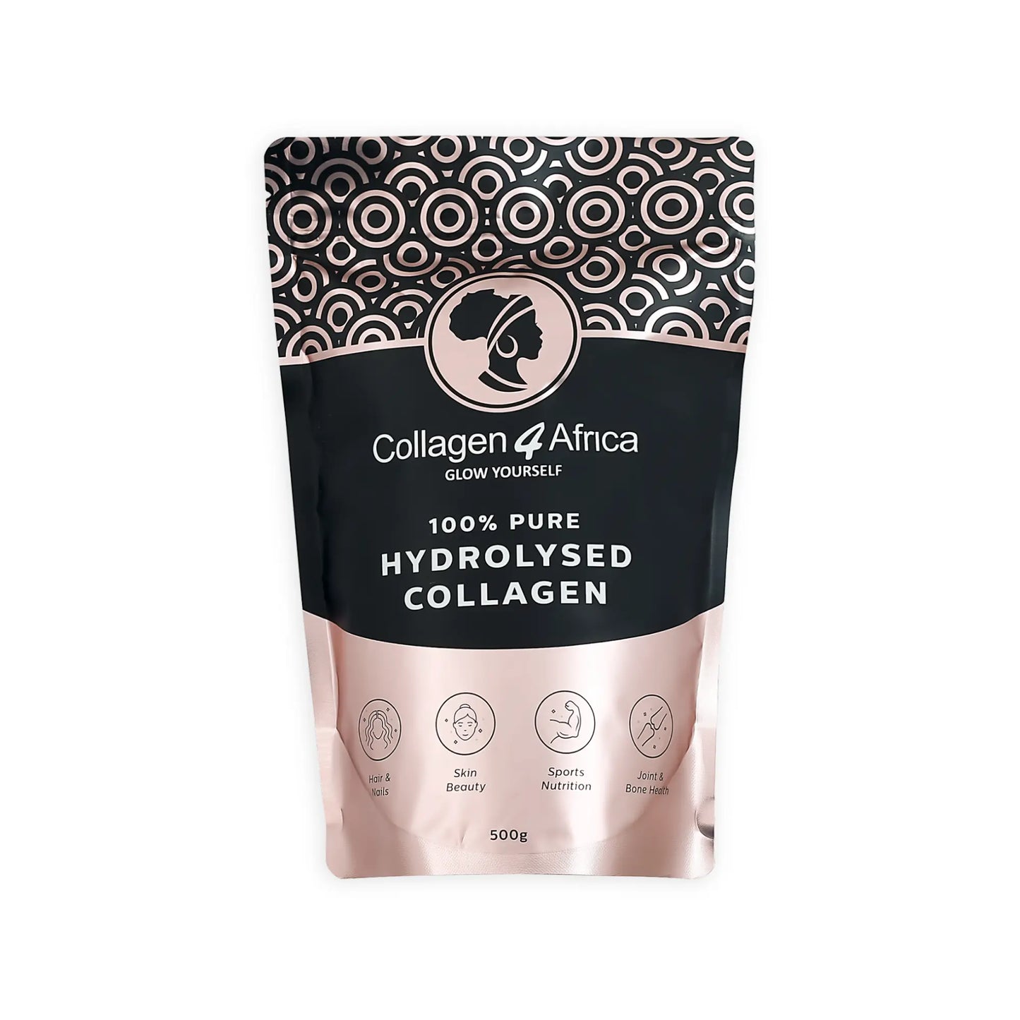 Hydrolysed Bovine Collagen Powder pouches 2kg (Bulk pack 4x500g) Collagen4Africa