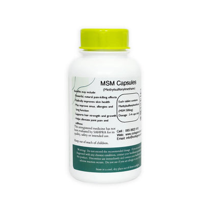 MSM Capsules - 30 capsules at 500mg each Collagen4Africa