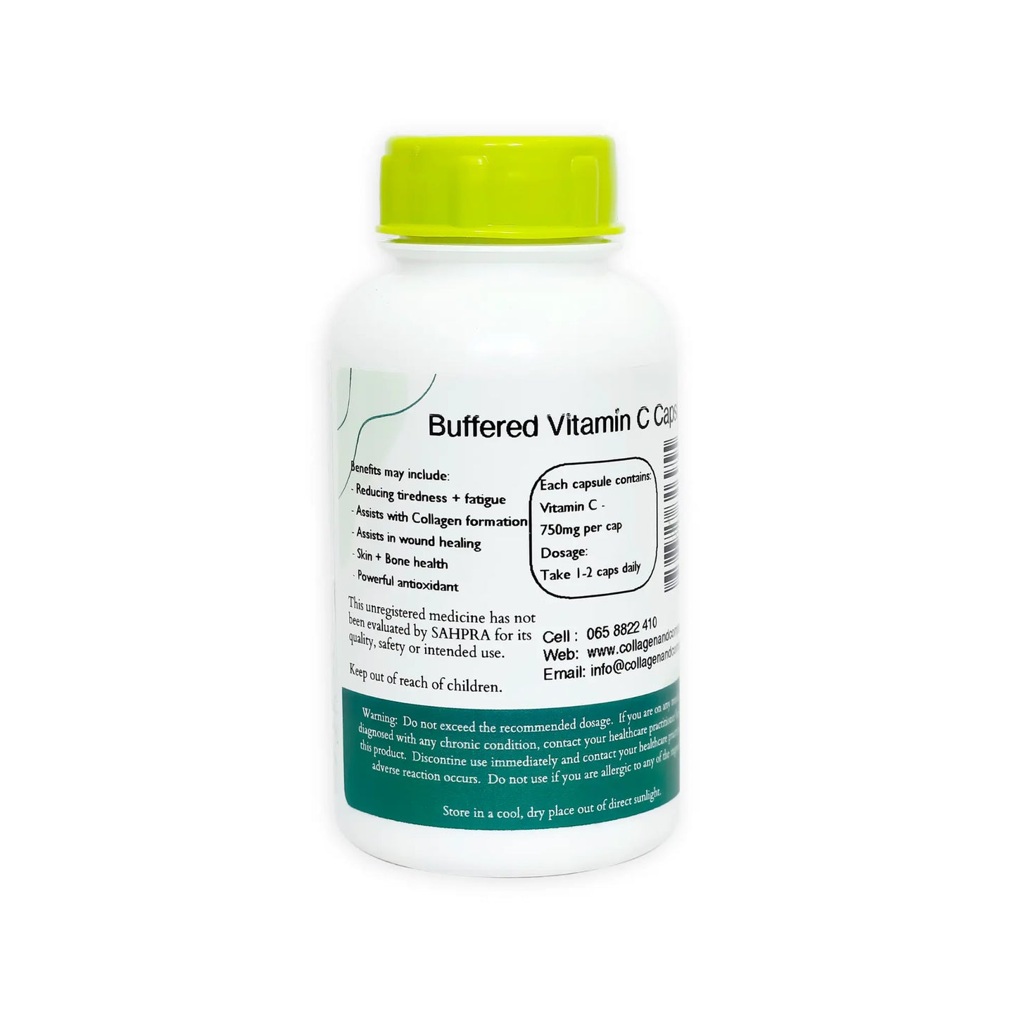Vitamin C capsules 30 Capsules at 750mg each X 3 Collagen4Africa