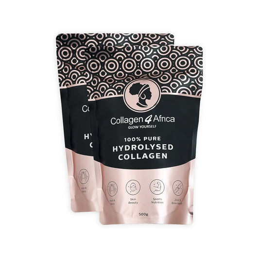 1Kg Pure Hydrolysed Bovine Collagen Pouches Collagen4Africa