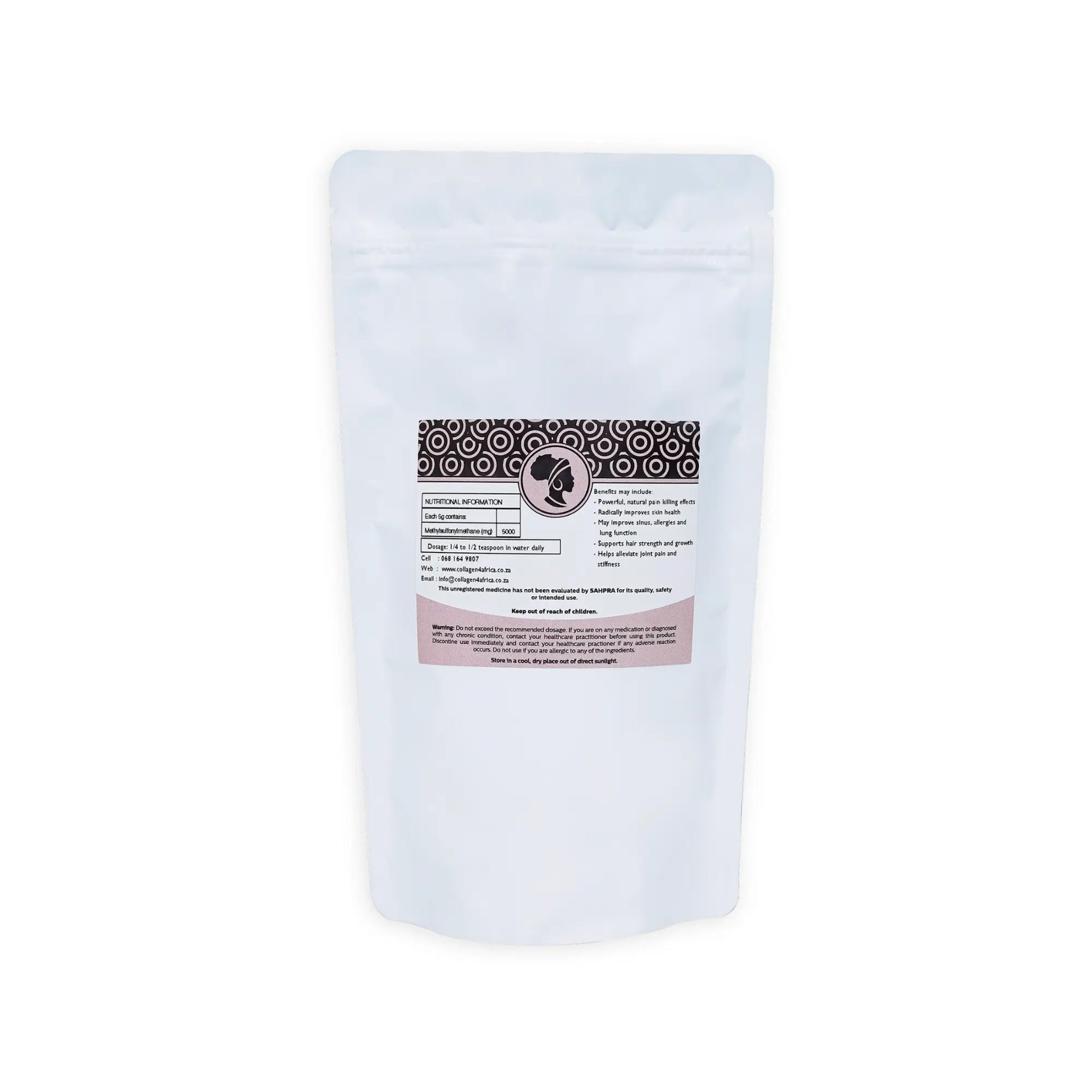 100% Pure MSM Powder 1kg Collagen4Africa