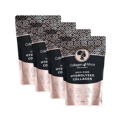Hydrolysed Bovine Collagen Powder pouches 2kg (Bulk pack 4x500g) Collagen4Africa
