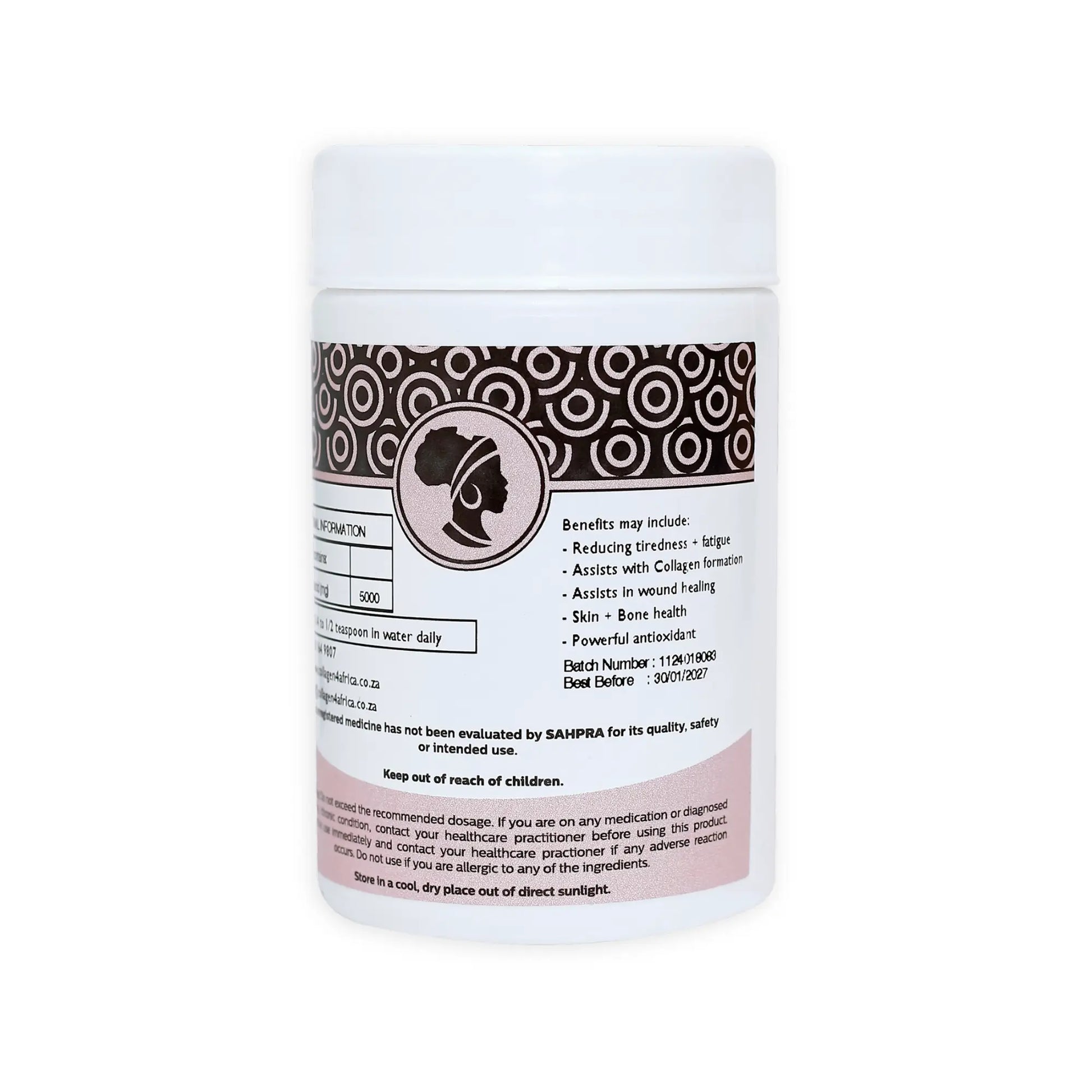 Vitamin C Powder 100g Starter Tub Collagen4Africa
