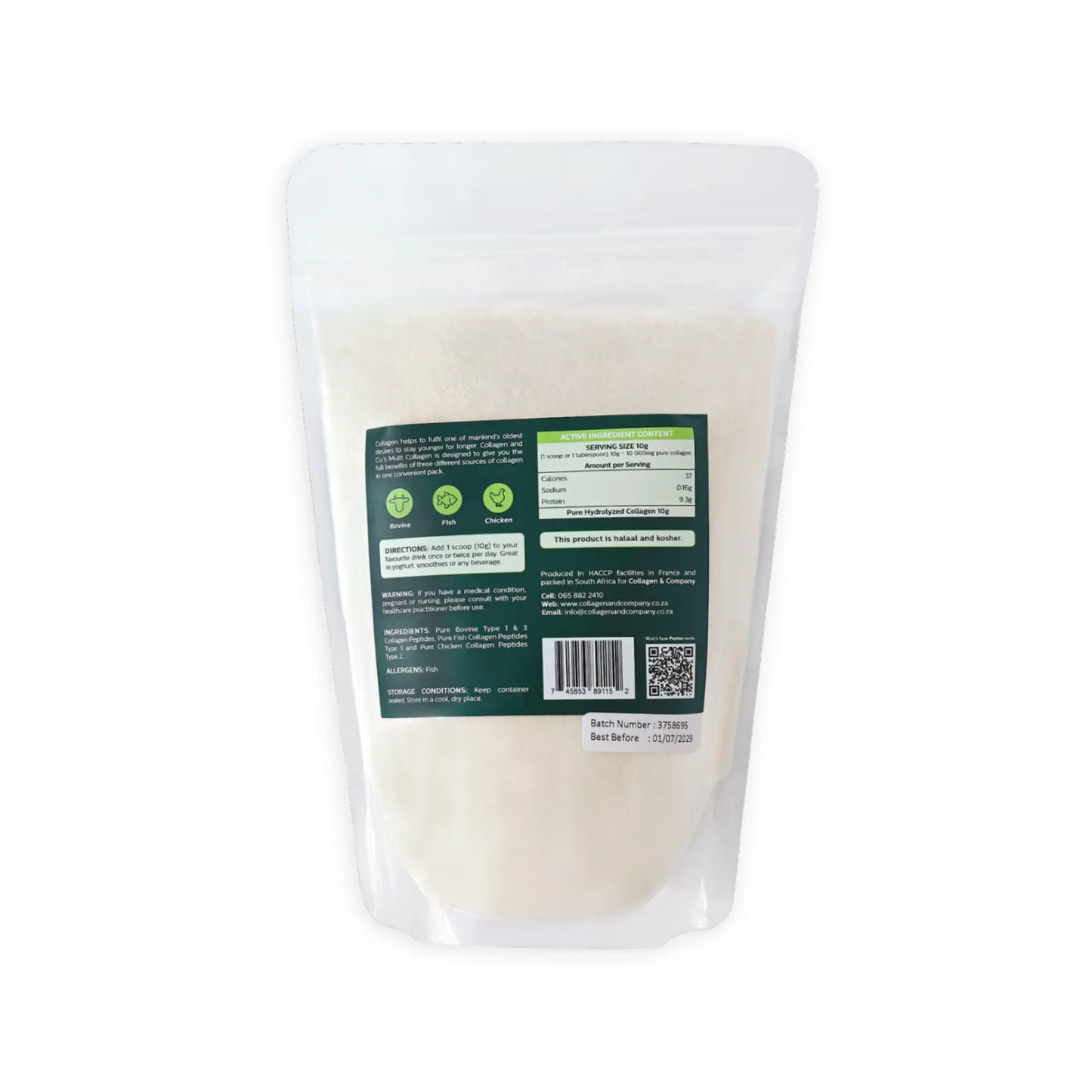 Multi Collagen Pouch 500g Pure Collagen4Africa