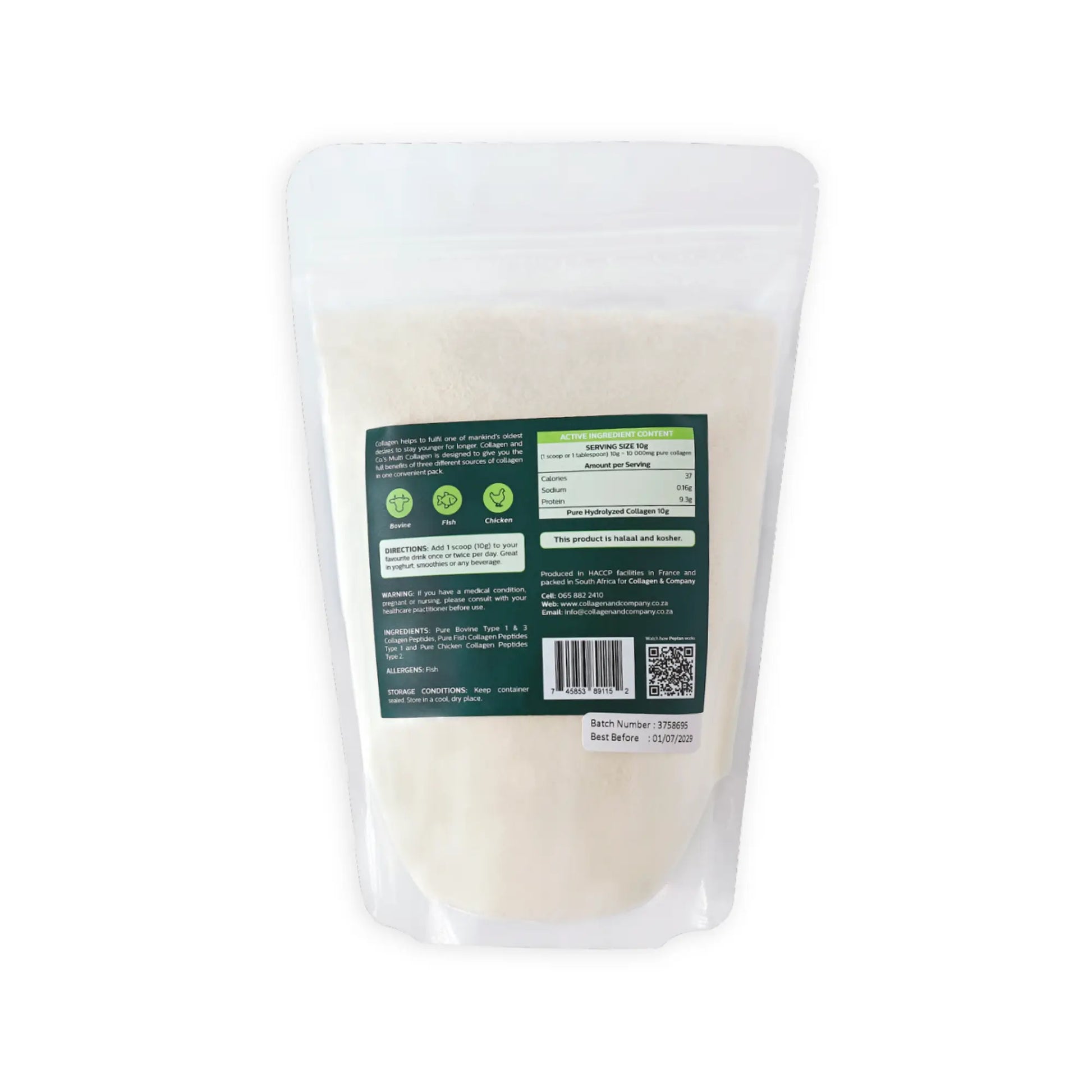 Multi Collagen Pouch 500g Pure Collagen4Africa