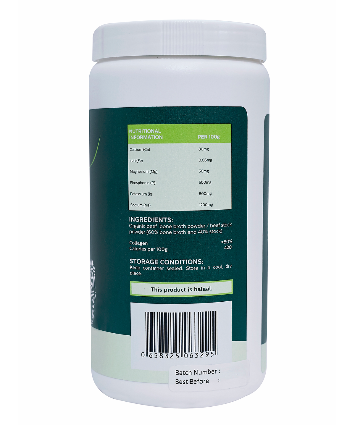 400g Collagen Roasted Beef Instant Bone Broth Soup Tub Collagen4Africa