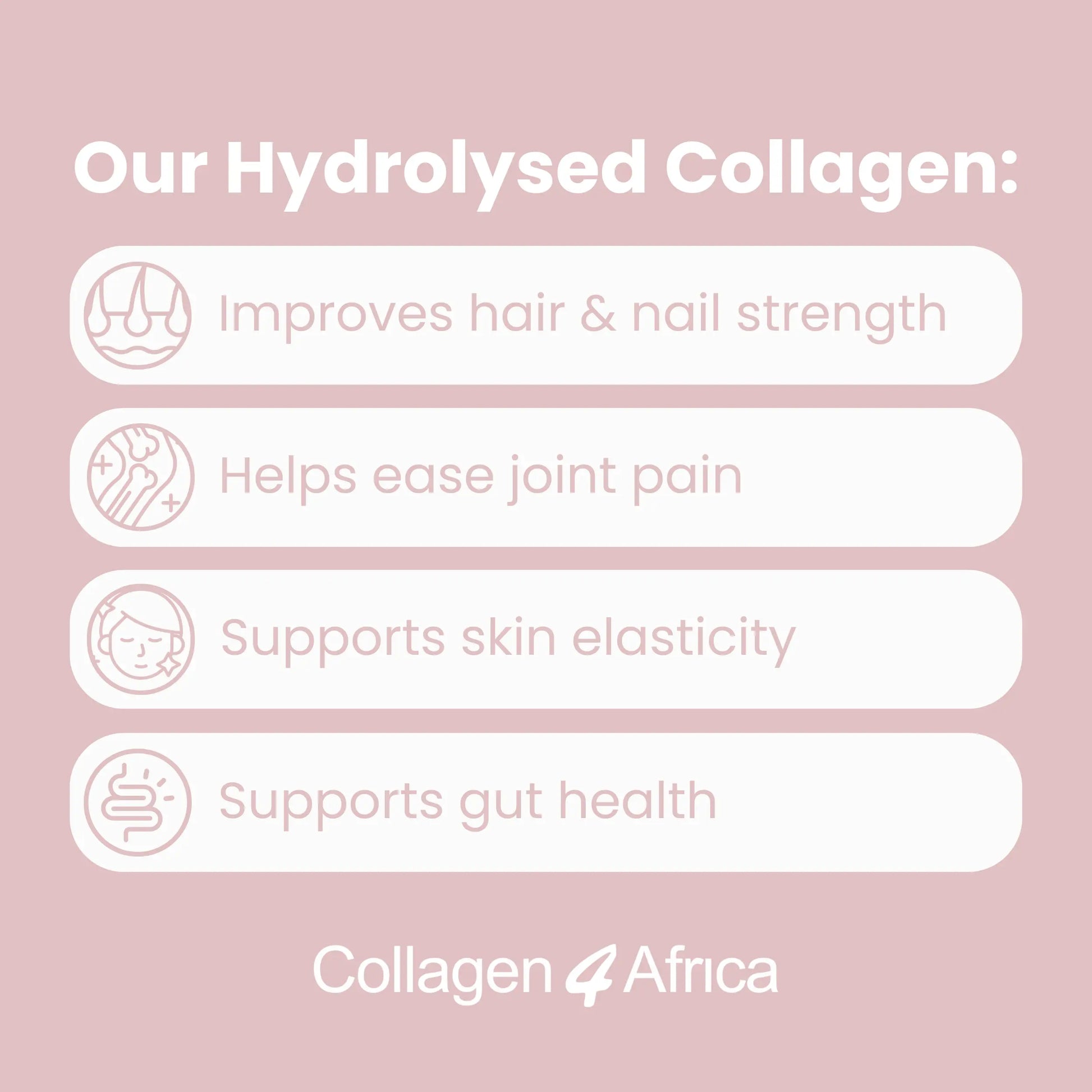 Hydrolysed Bovine Collagen Powder pouches 2kg (Bulk pack 4x500g) Collagen4Africa