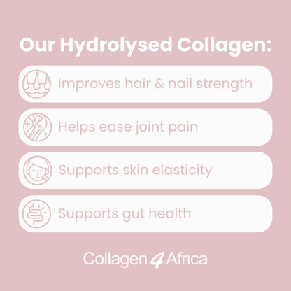 Hydrolysed Bovine Collagen Powder pouches 2kg (Bulk pack 4x500g) Collagen4Africa