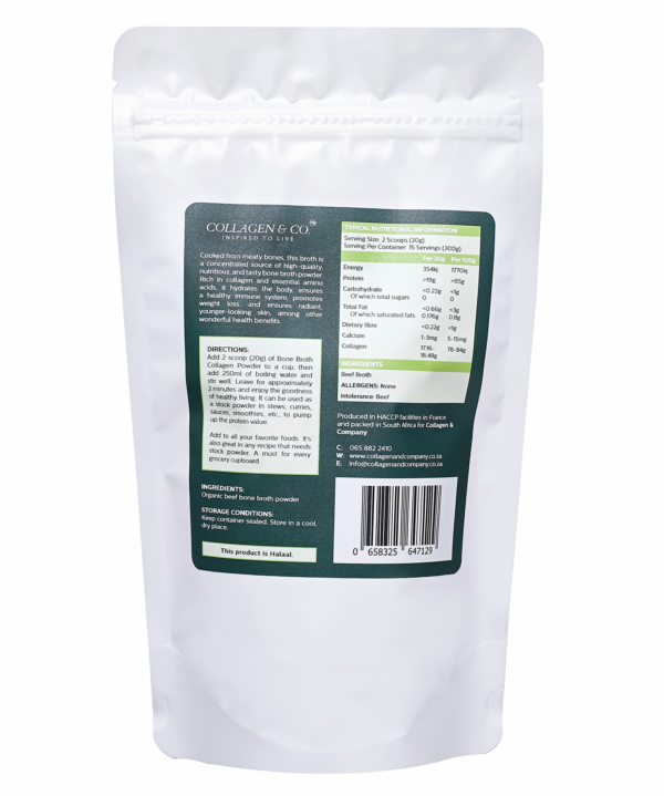 300g White Pouch Beef Bone Broth - Image 2