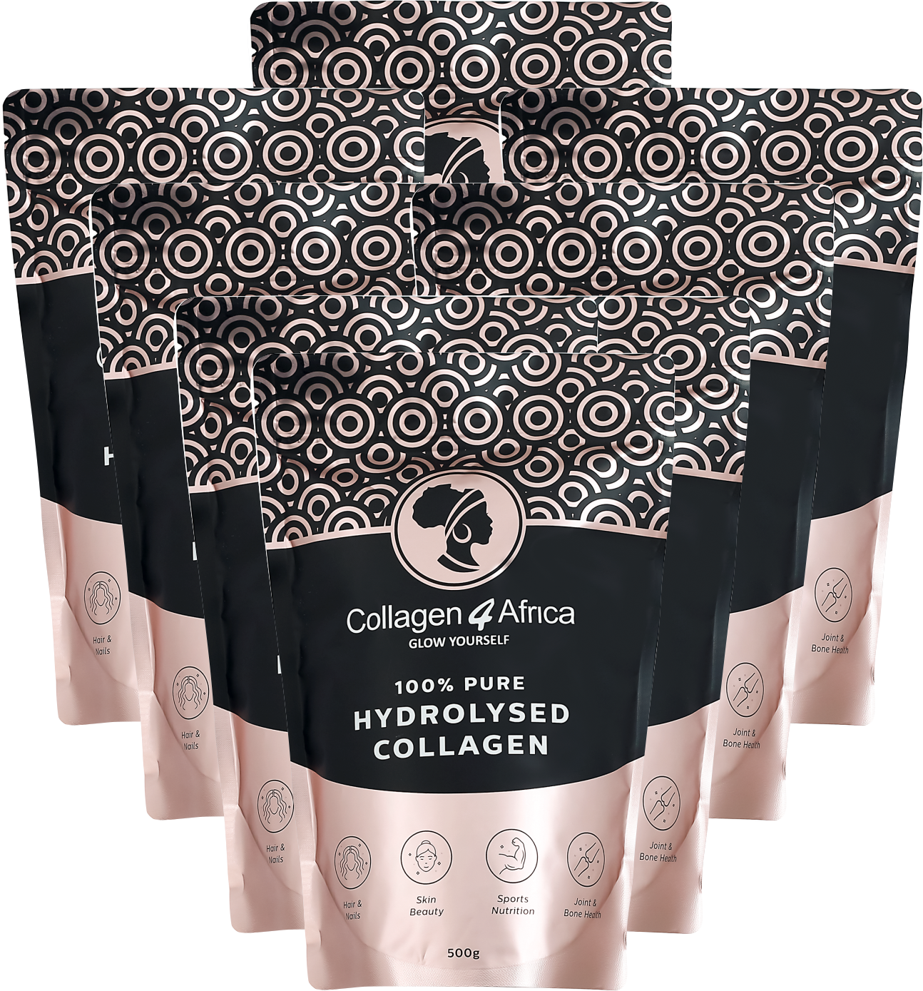 4Kg Pure Hydrolysed Bovine Collagen Powder (8x500g)